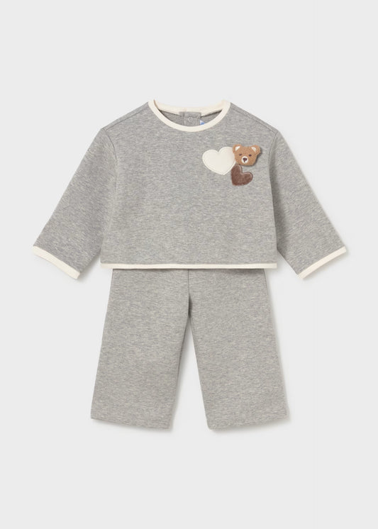 Conjunto calça e camisola cardada de bebé, mayoral