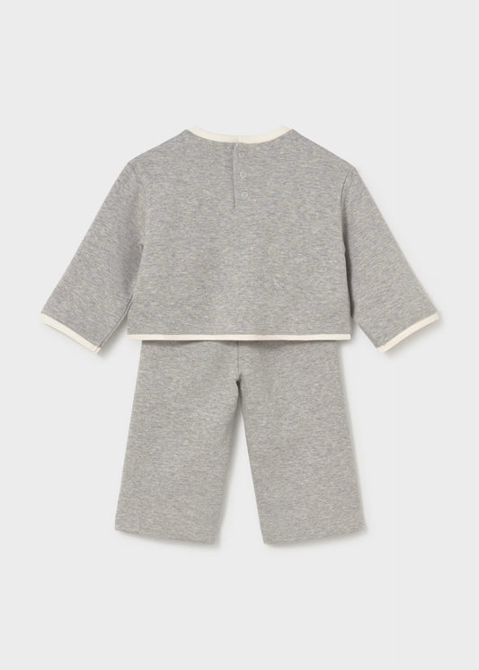 Conjunto calça e camisola cardada de bebé, mayoral
