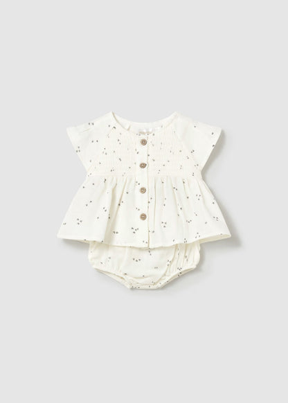 Conjunto tapa fralda e blusa recém nascida