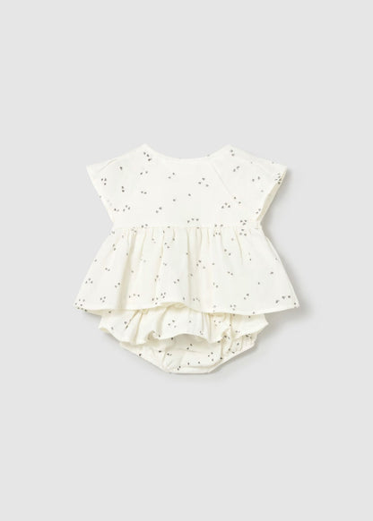 Conjunto tapa fralda e blusa recém nascida