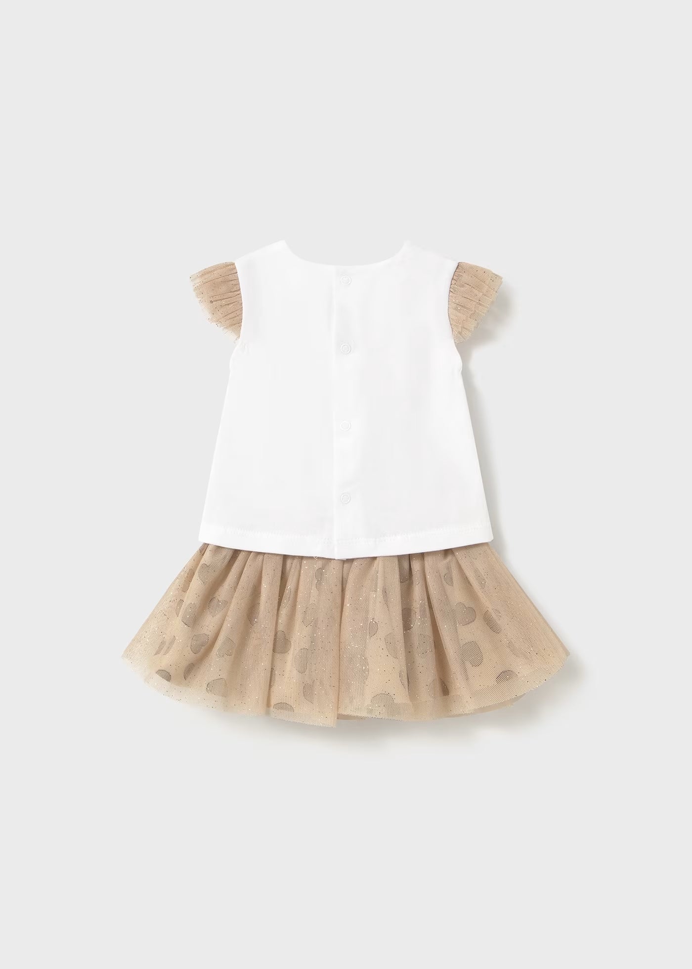 Conjunto saia tule e t-shirt recém nascida