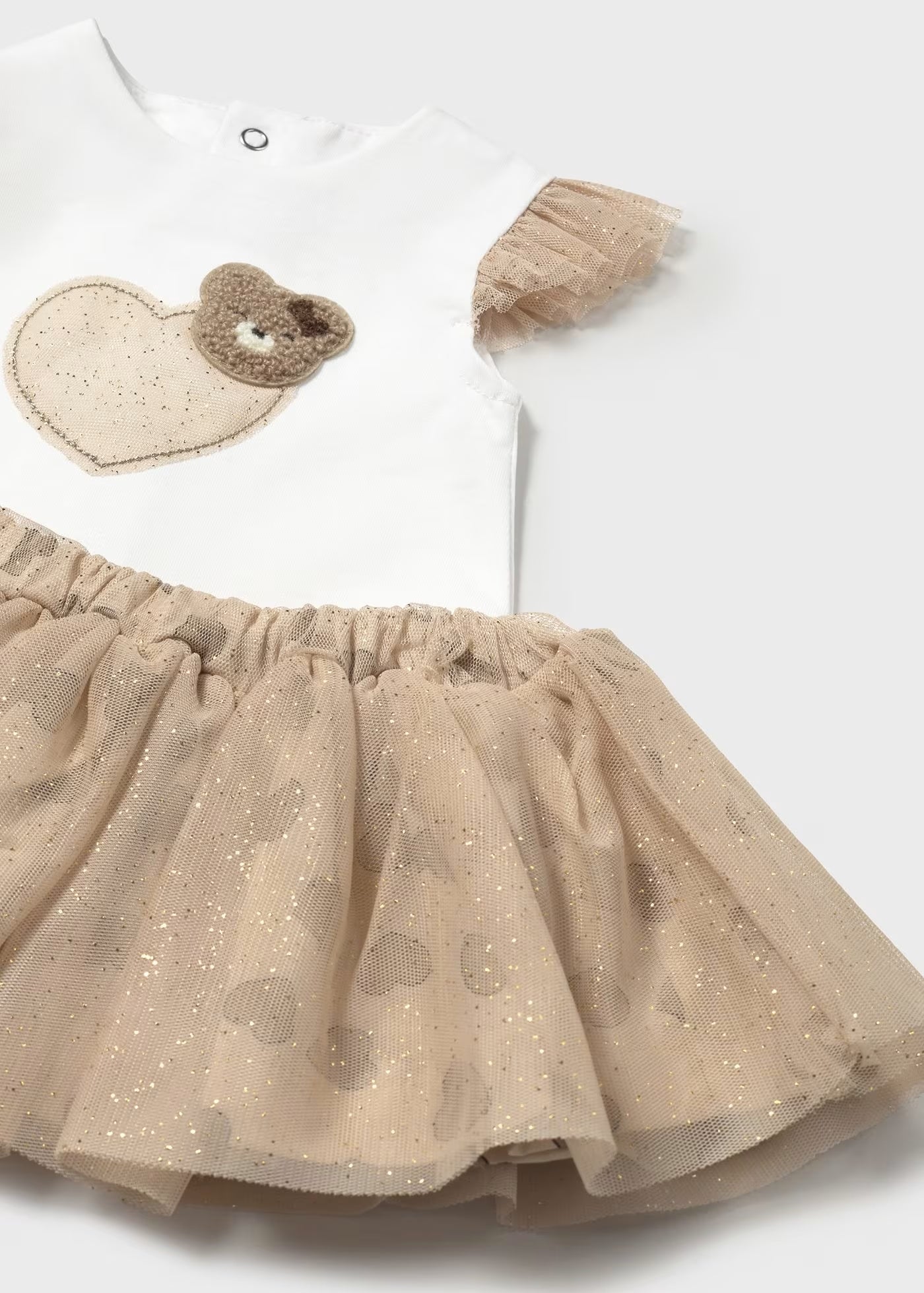 Conjunto saia tule e t-shirt recém nascida