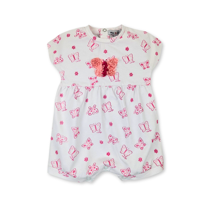 Macacão curto para bebé menina