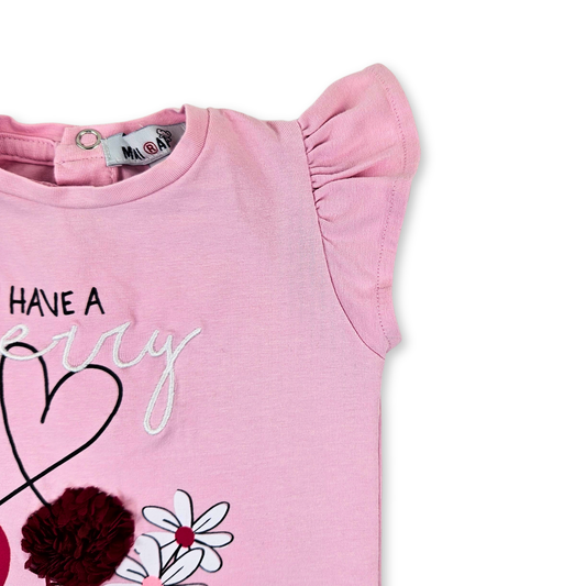 T-shirt de bebé menina