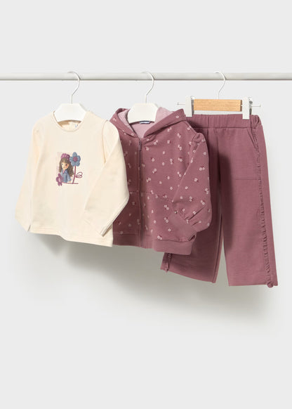 Fato treino de menina de blusa e calça com casaco, mayoral