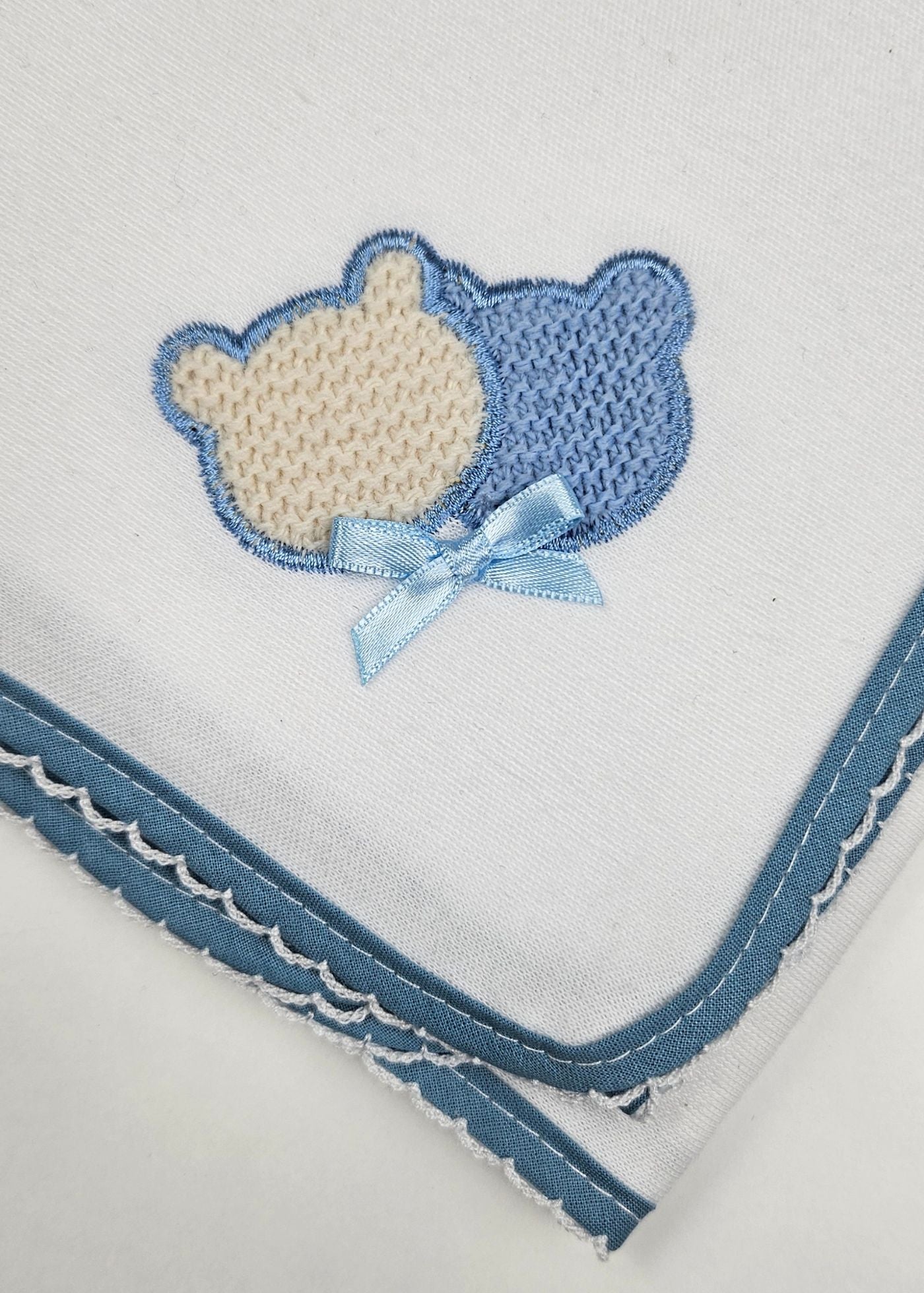 Fraldinha de algodão, azul