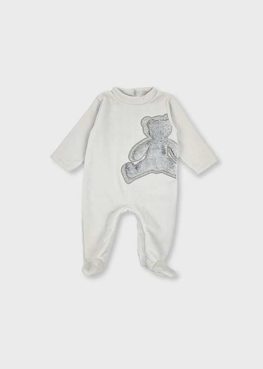 Babygrow Cinzento Cardado