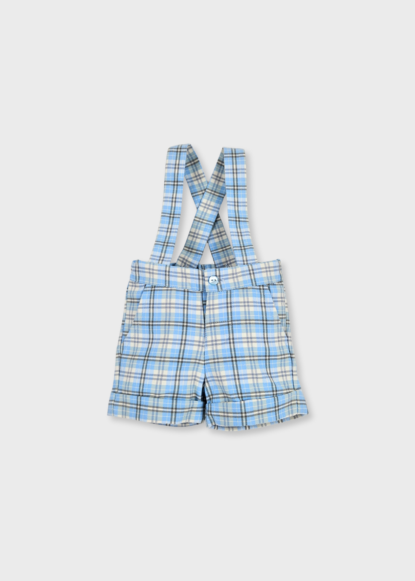 Calção com alças para bebe menino