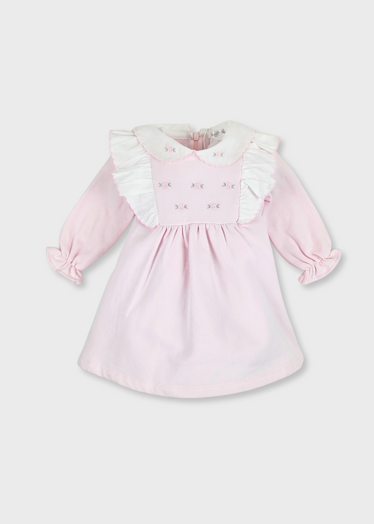 Vestido Cardado Cor de Rosa