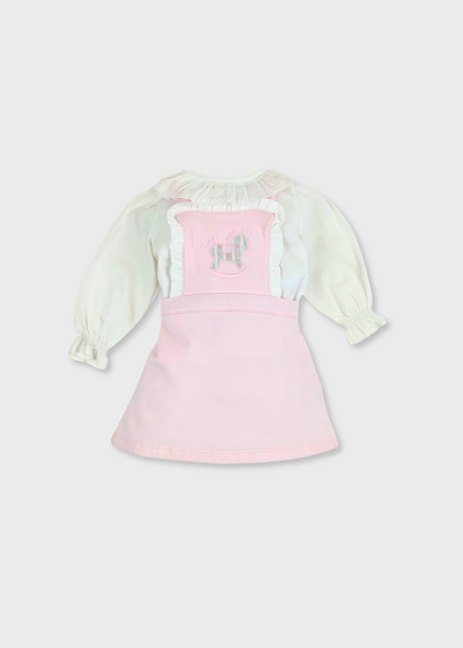 Conjunto de Vestido e Camisa de bebé