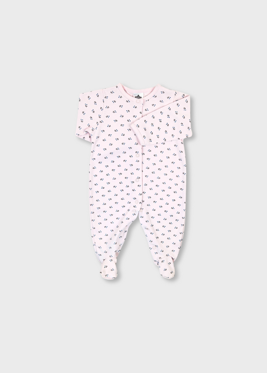 Babygrow de Algodão Cor de Rosa
