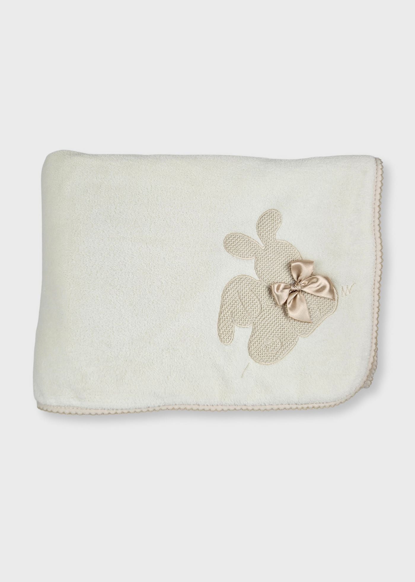 Manta cardada de bebé-bege