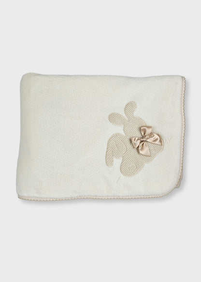 Manta cardada de bebé-bege