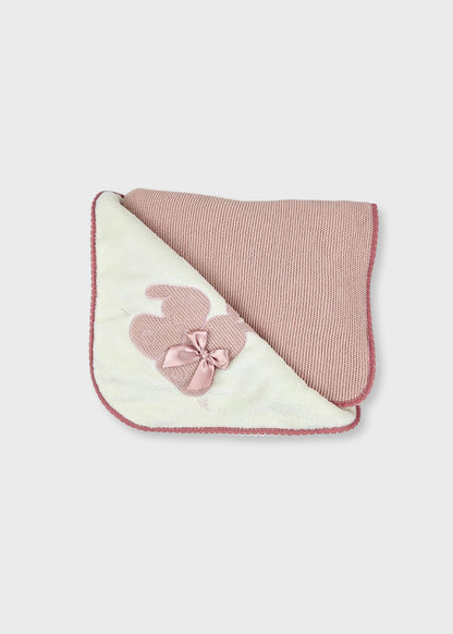 Manta cardada de bebé - rosa velho