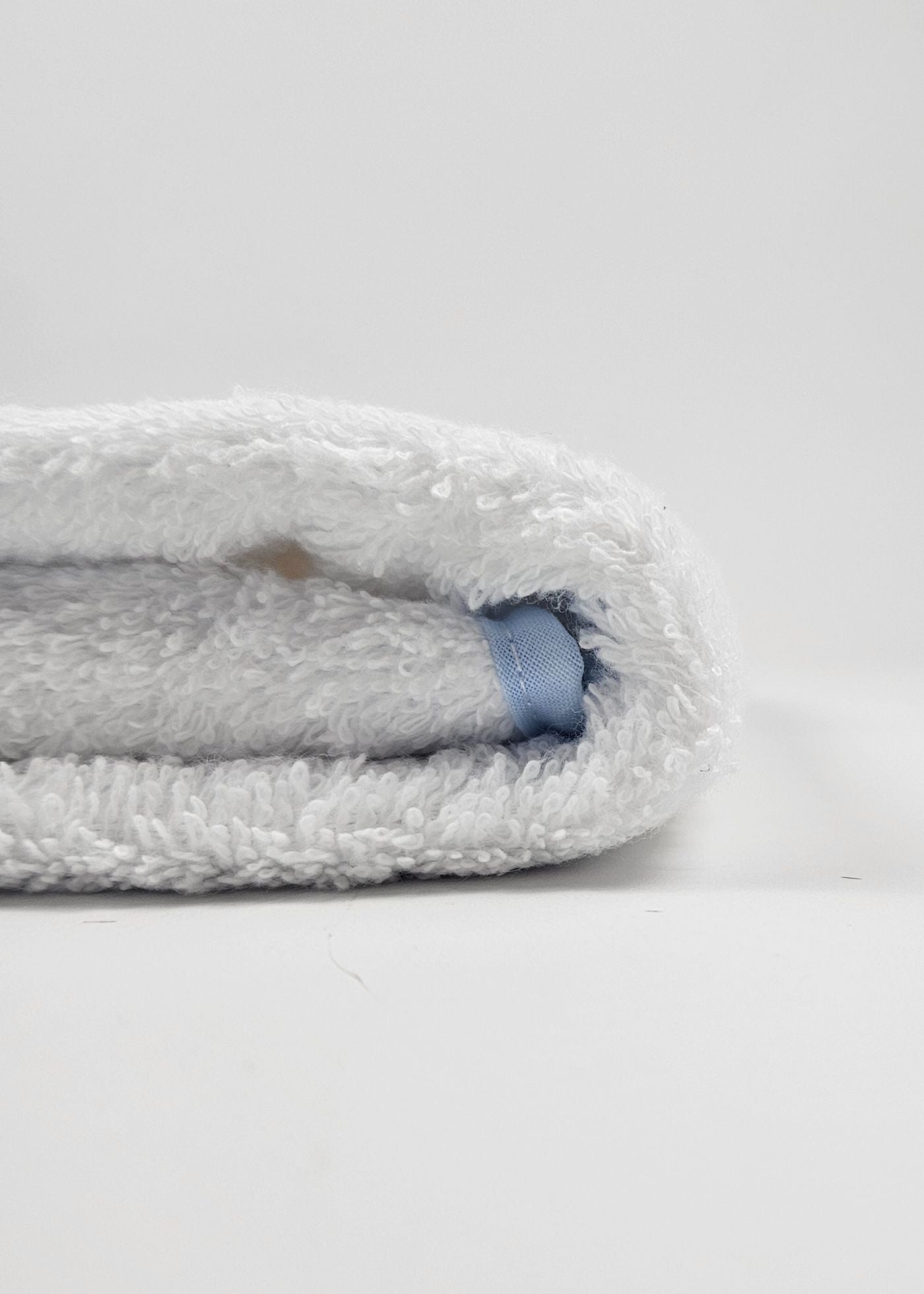 Toalha de banho de bebé em algodão, azul bebé