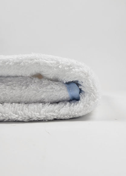 Toalha de banho de bebé em algodão, azul bebé