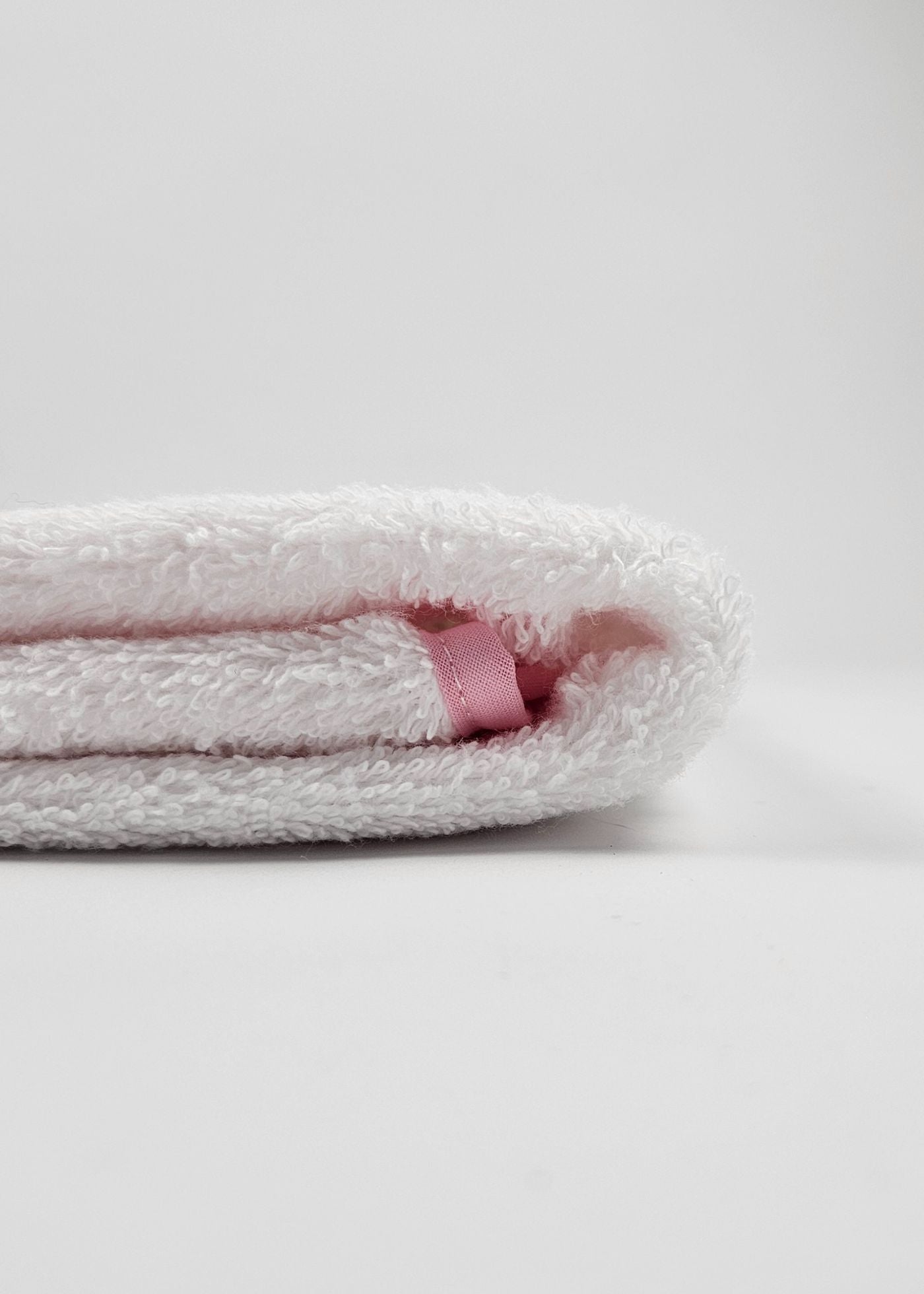 Toalha de banho de bebé em algodão, cor de rosa