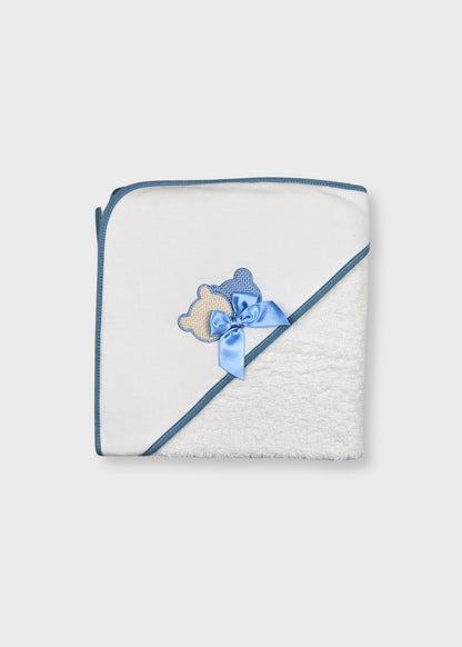 Toalha de banho azul para bebé