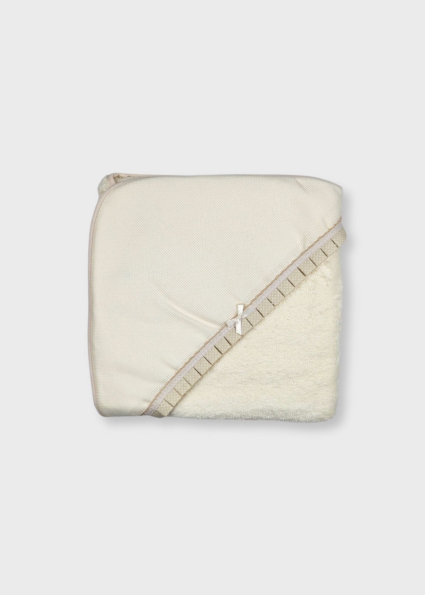 Toalha de banho bege para bebé