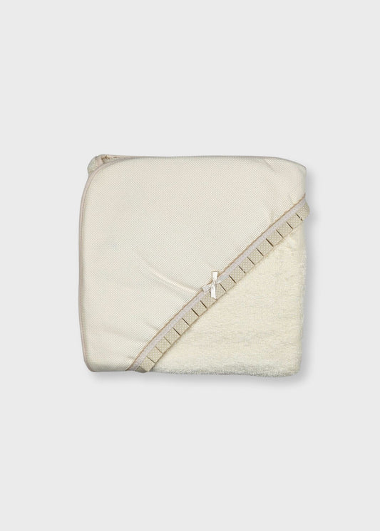 Toalha de banho bege para bebé