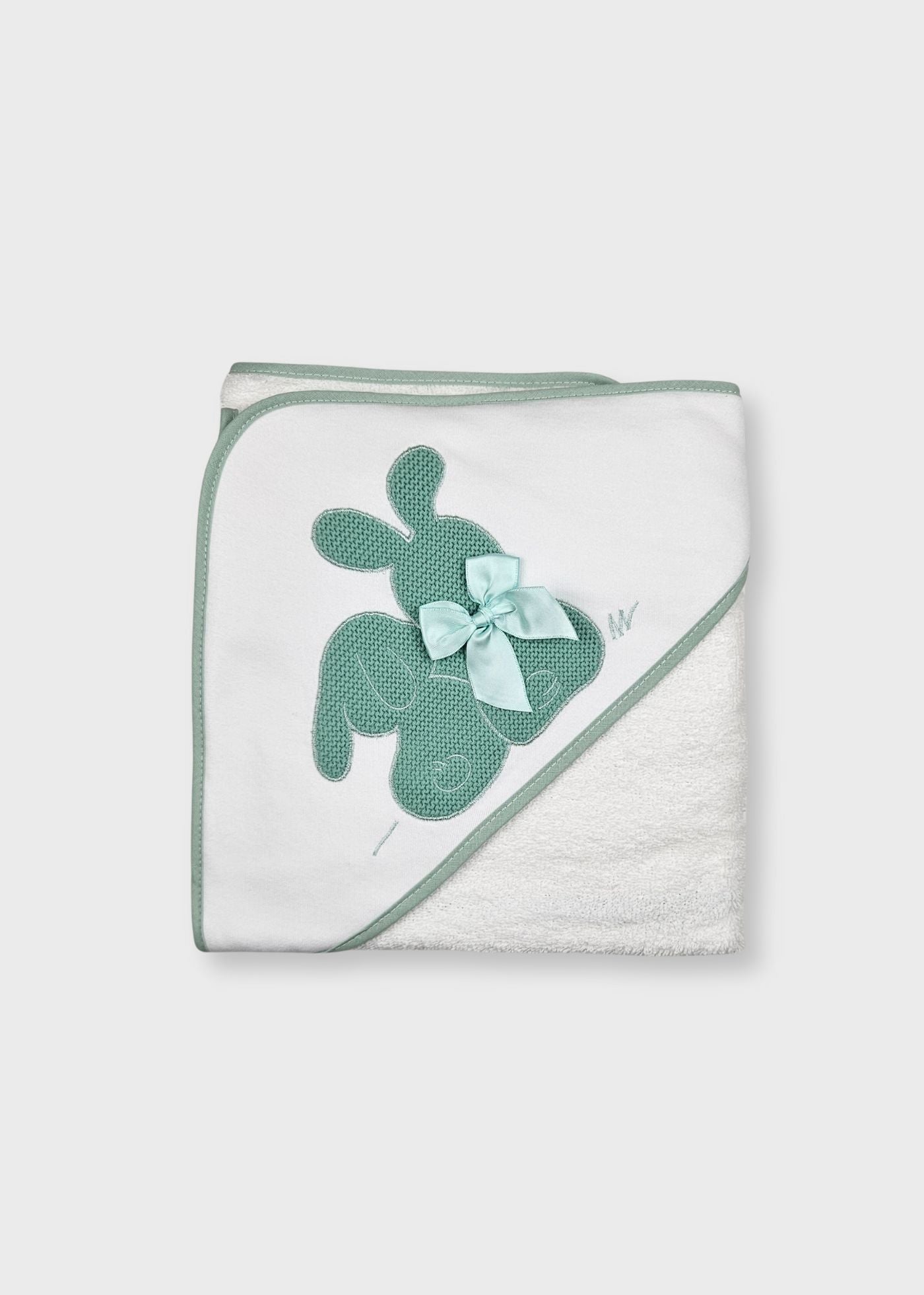 Toalha de banho verde para bebé