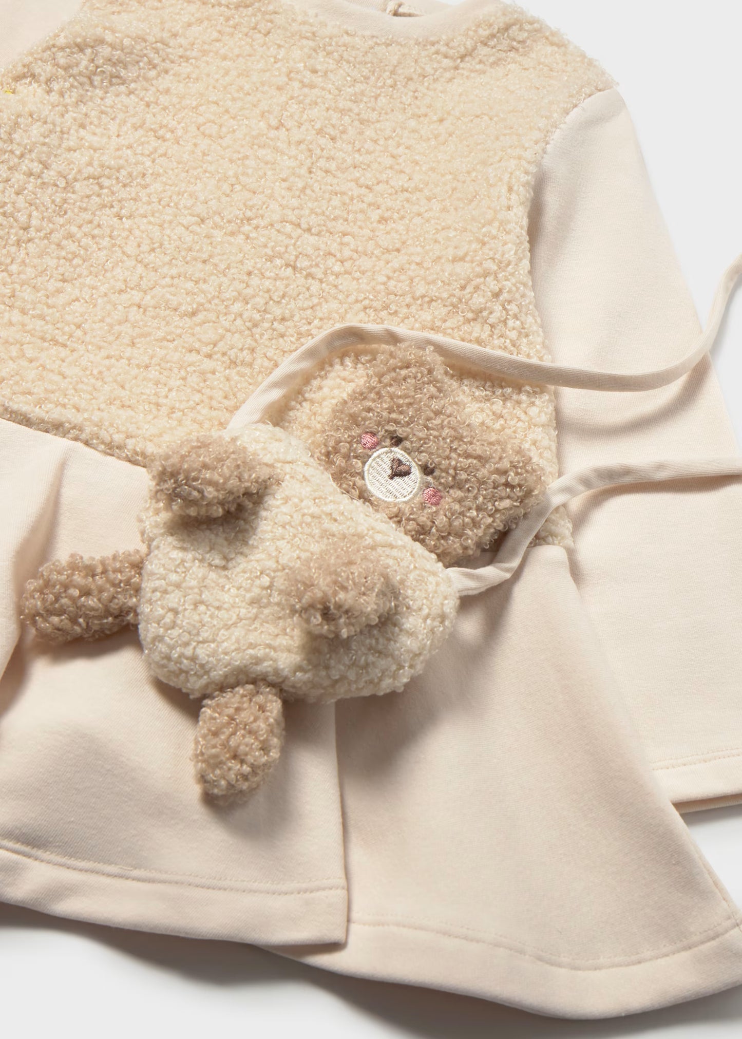 Vestido combinado com bolso ursinho, mayoral