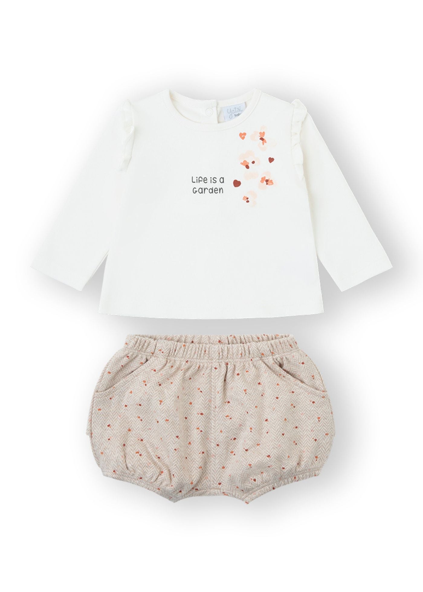 Conjunto camisola e tapa fralda menina