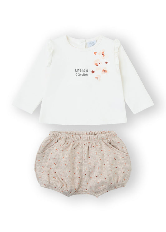 Conjunto camisola e tapa fralda menina